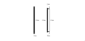 Uchwyt meblowy podłużny z podkładką Linear Plate 325 – Złoty