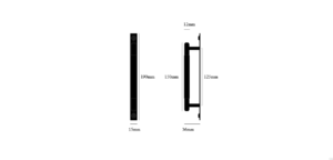 Uchwyt meblowy podłużny z podkładką Linear Plate 125 – Złoty