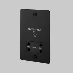 Gniazdo na golarkę Shaver 115V/230V Standard Brytyjski – Czarny (UK)