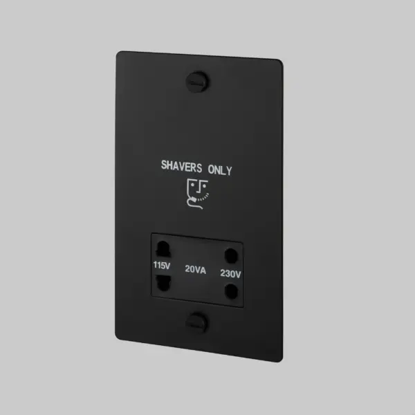 Gniazdo na golarkę Shaver 115V/230V Standard Brytyjski – Czarny (UK)