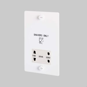 Gniazdo na golarkę Shaver 115V/230V Standard Brytyjski – Biały (UK)