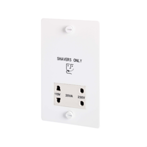 Gniazdo na golarkę Shaver 115V/230V Standard Brytyjski – Biały (UK)