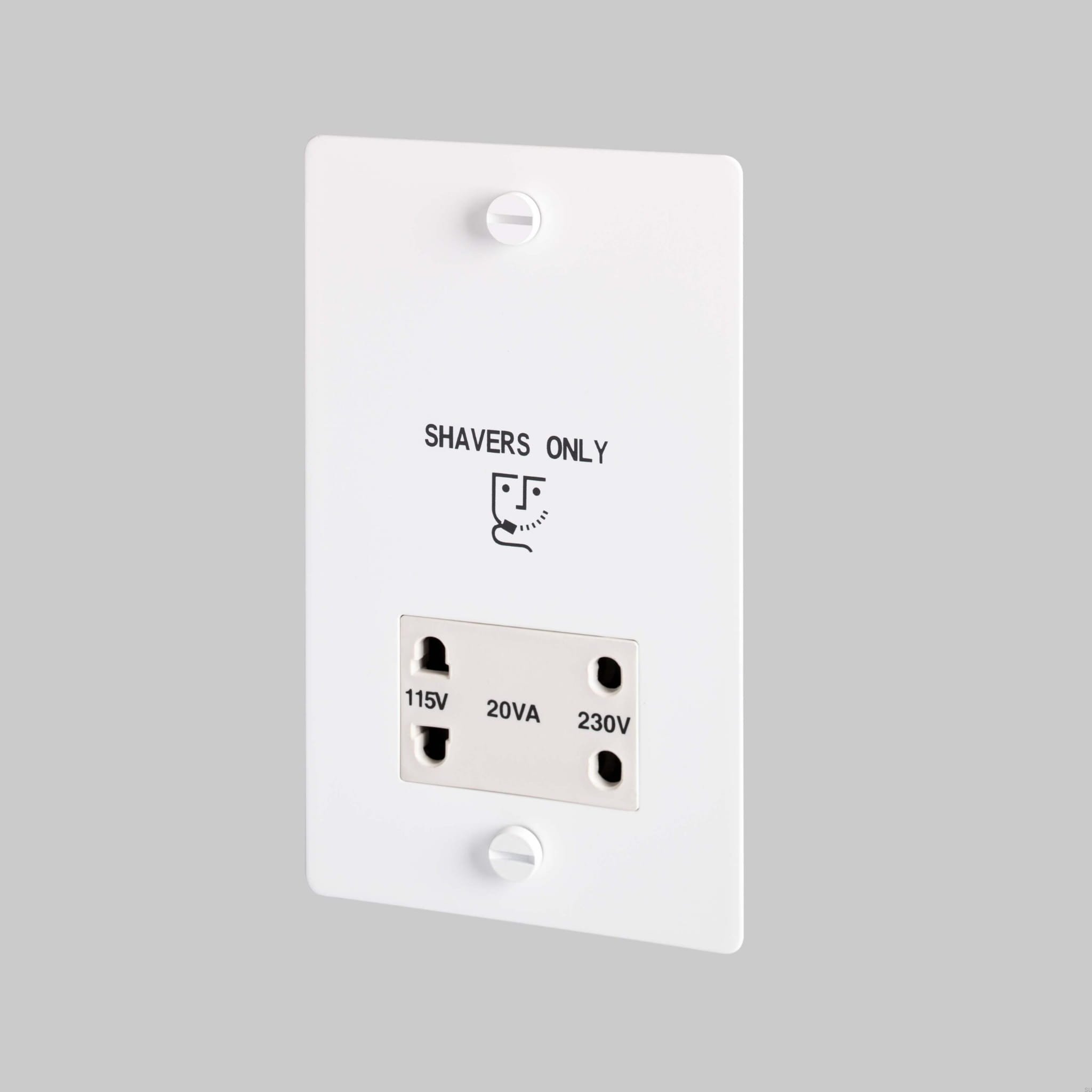 Gniazdo na golarkę Shaver 115V/230V Standard Brytyjski – Biały (UK)