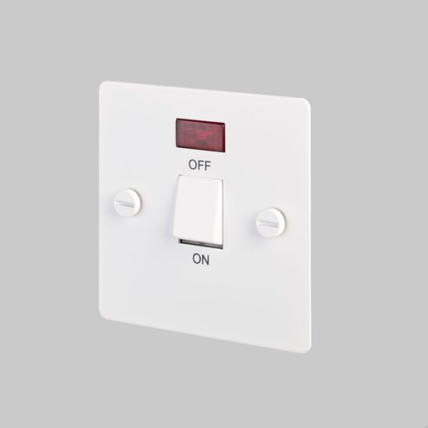 Włącznik dwubiegunowy Isolator 20A Standard Brytyjski – Biały (UK)