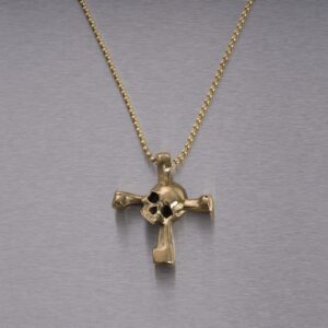 Naszyjnik Skull Travis Barker – Złoty