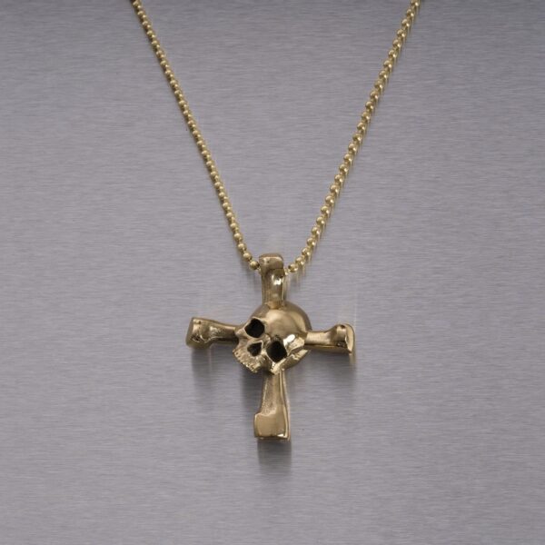 Naszyjnik Skull Travis Barker – Złoty