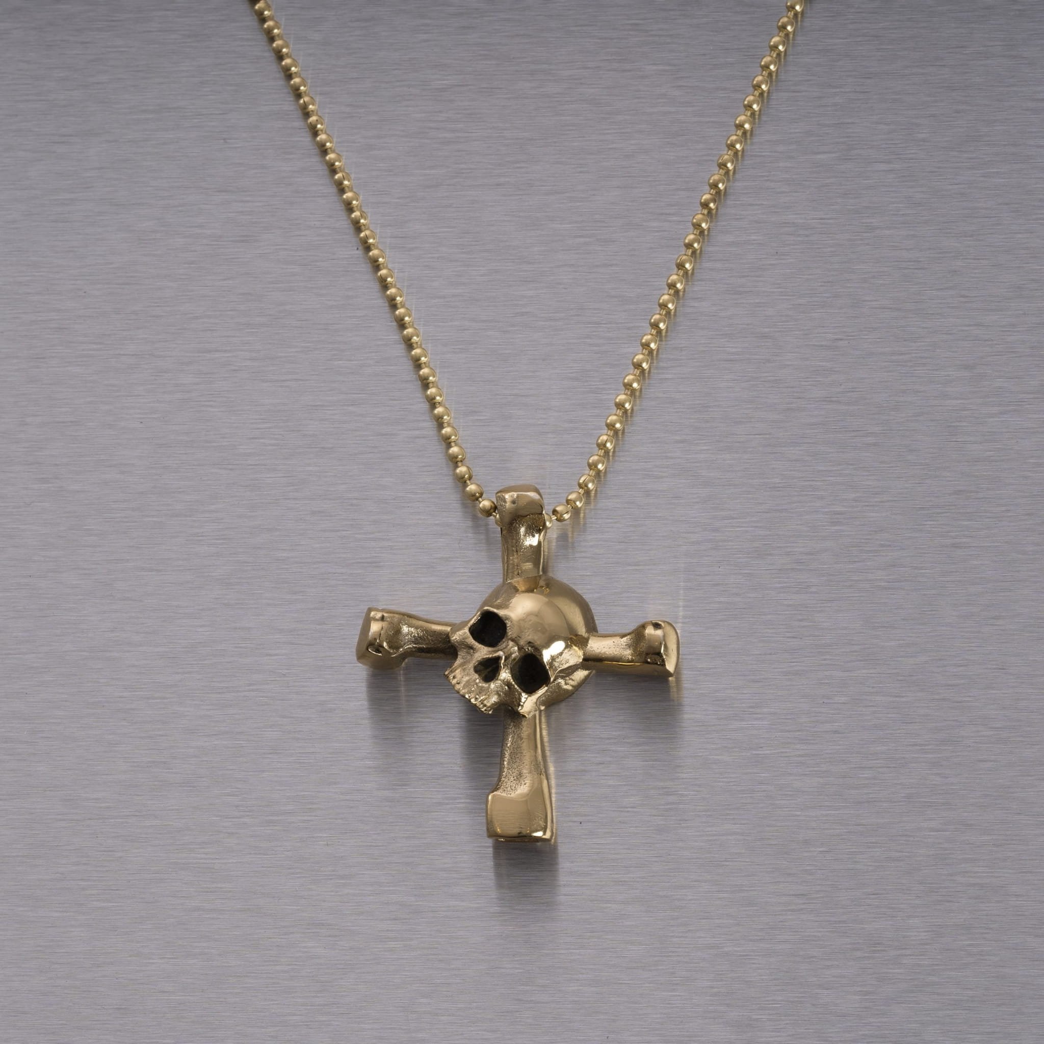 Naszyjnik Skull Travis Barker – Złoty