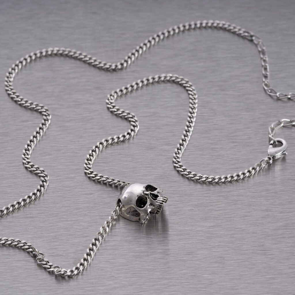 Naszyjnik Skull Travis Barker – Srebrny