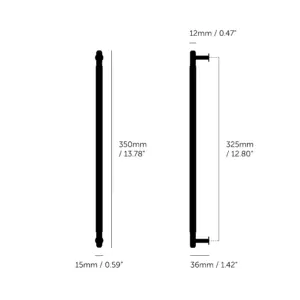 Uchwyt meblowy podłużny Pull Bar Linear 325 – Czarny