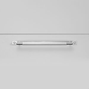 Uchwyt meblowy podłużny z podkładką Linear Plate 225 – Srebrny