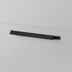 Uchwyt meblowy podłużny z podkładką Linear Plate 225 – Czarny