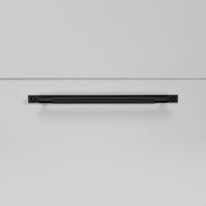 Uchwyt meblowy podłużny z podkładką Linear Plate 225 – Czarny