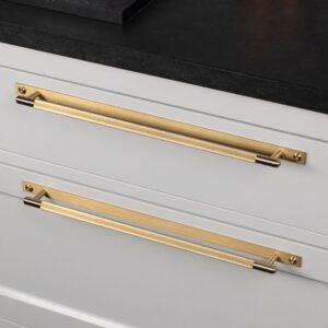 Uchwyt meblowy podłużny z podkładką Linear Plate 225 – Złoty