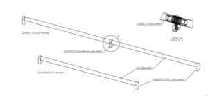 Uchwyt meblowy podłużny Big Cut-To-Size 2X 640 Stalowy Srebrny