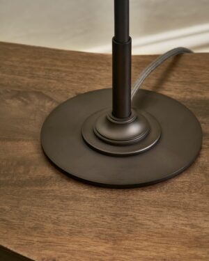 Cotswold średnia lampa stołowa z delikatną porcelaną – Brąz