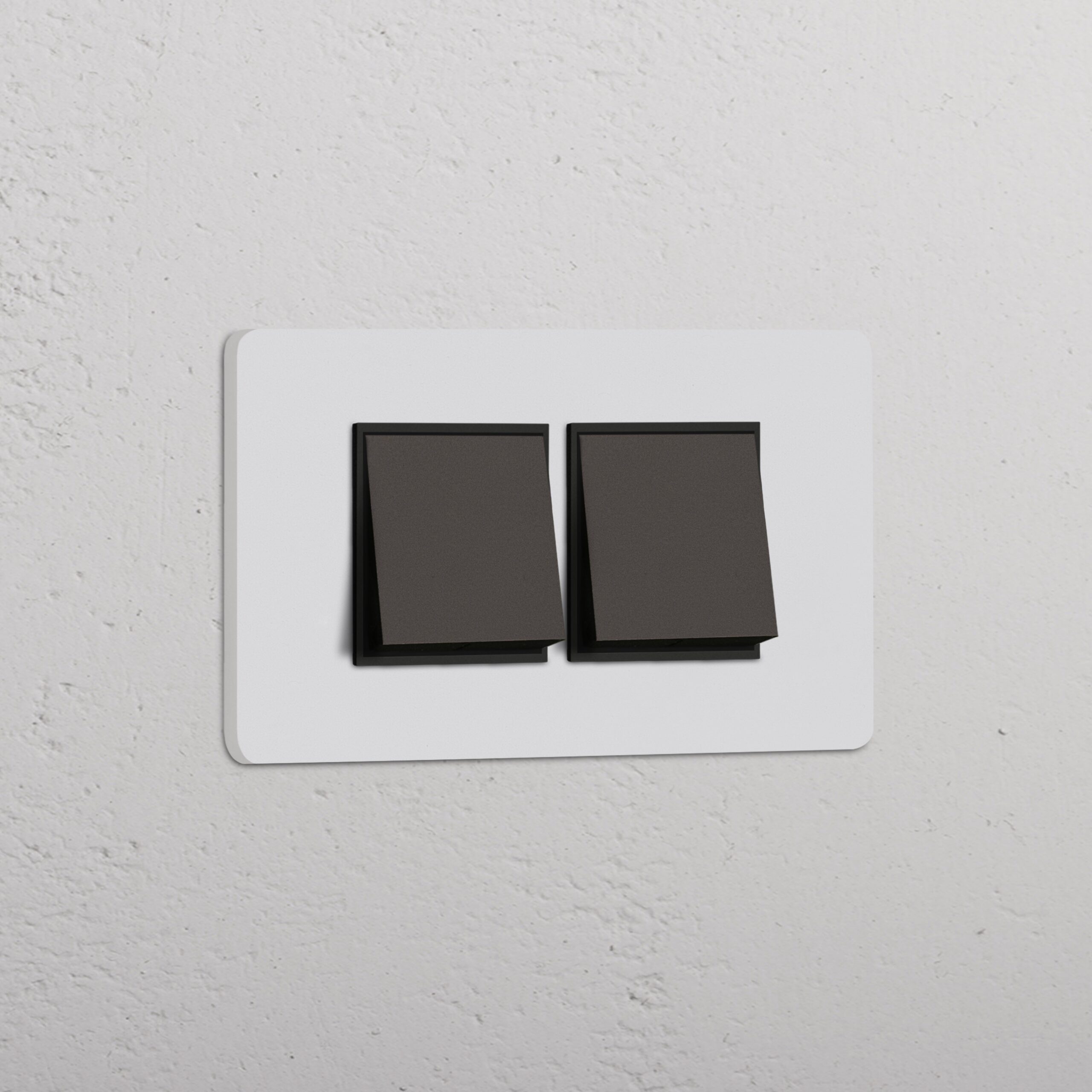 Grove 4-Module 2x Rocker Switch – Paintable Bronze, Czarny
