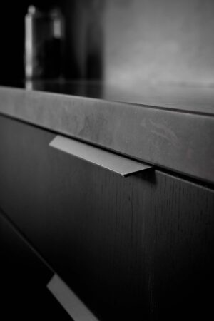 Uchwyt meblowy krawędziowy Blaze 2 2x80 Aluminiowy Antracyt Szczotkowany