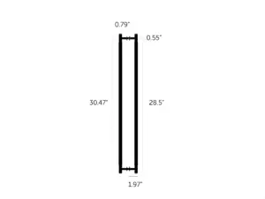 Uchwyt meblowy podłużny dwustronny Pull Bar Cross 724 – Czarny
