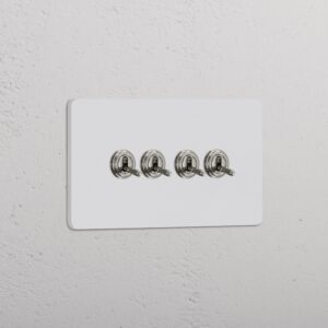 Grove 4-Module 4x Toggle Switch – Paintable Polished Nickel