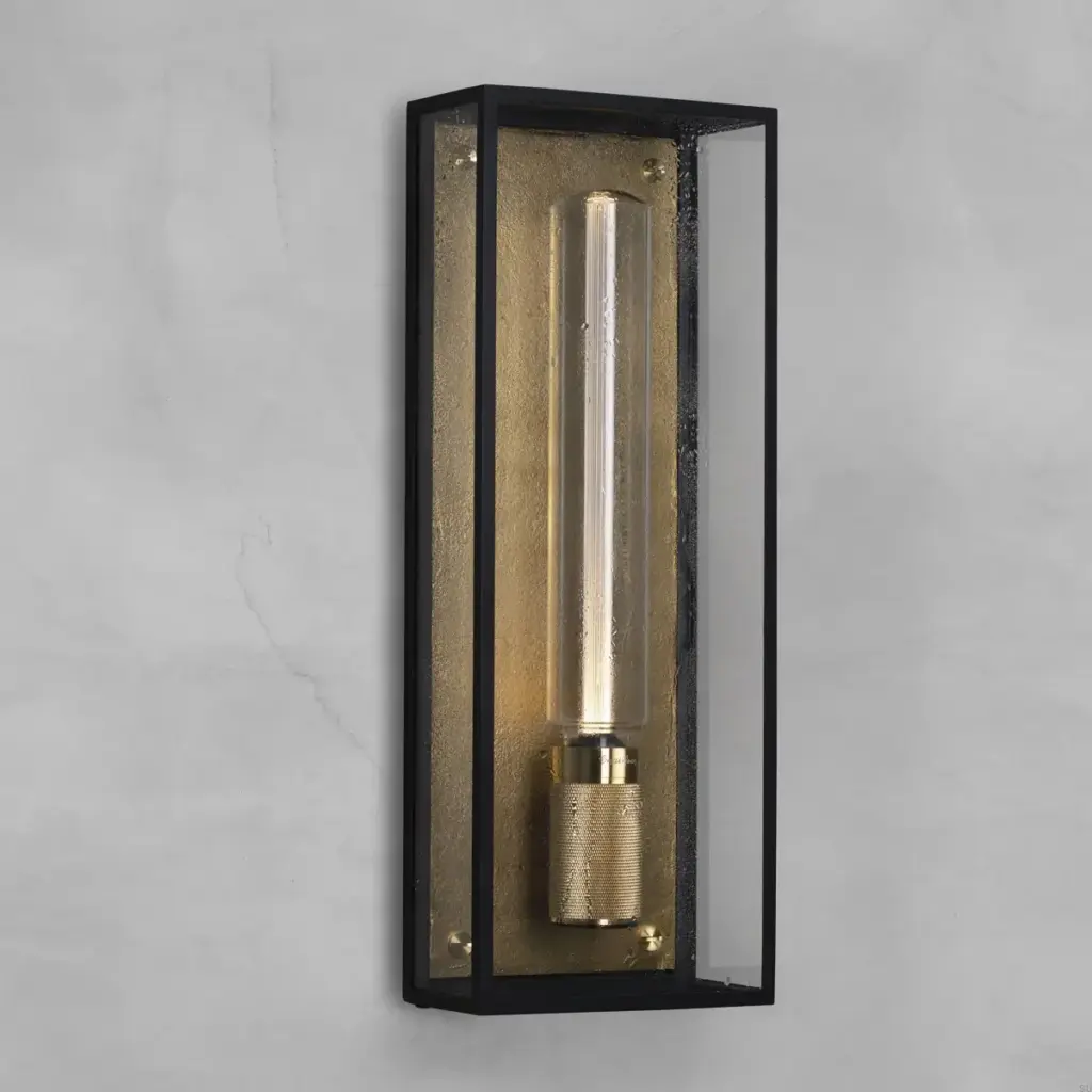 Lampa ścienna Caged Wet L – Złoty