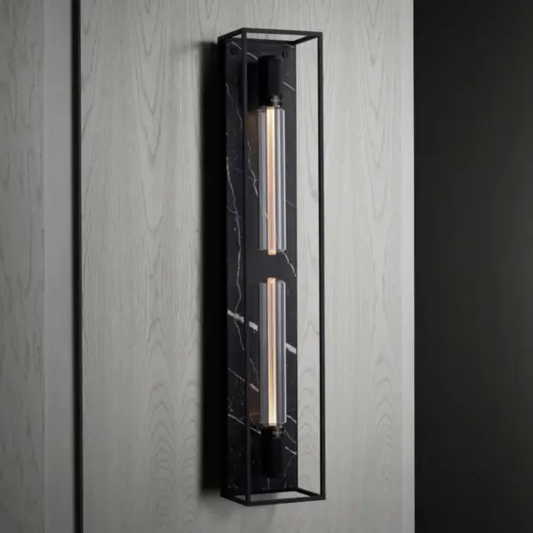 Lampa ścienna Caged Cross XL Marmur – Czarny