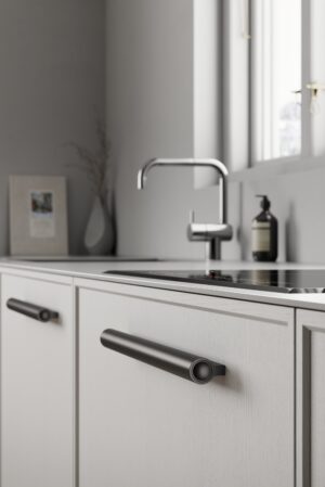 Uchwyt meblowy podłużny Lucente 224 Aluminiowy Czarny Matowy