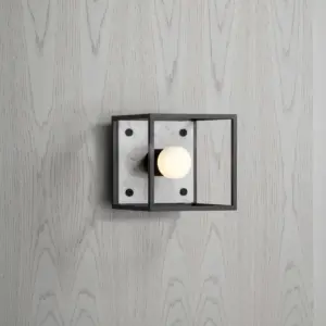 Lampa ścienna Caged Cross S – Biały