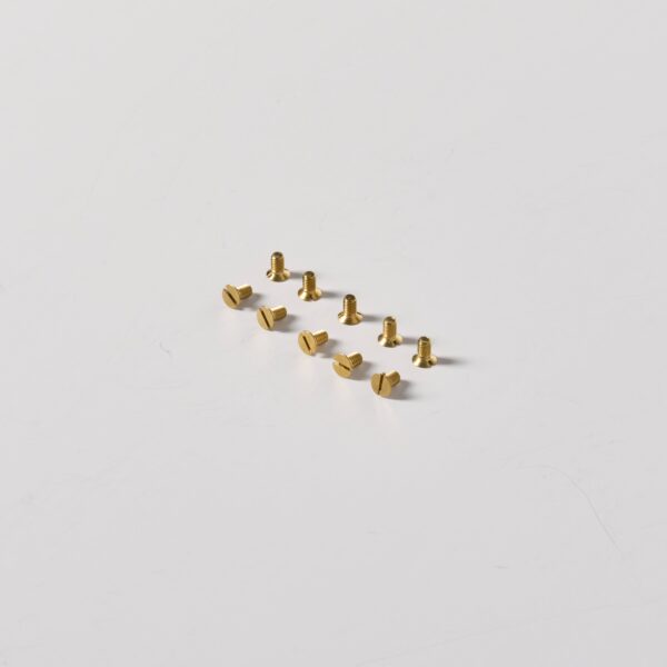 Kew M3.5 x 5mm front plate screws x10 – Antyczny mosiądz