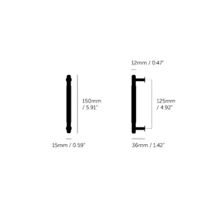 Uchwyt meblowy podłużny Pull Bar Linear 125 – Czarny