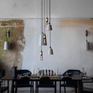 Lampa ścienna Hooked Cross L Szara z Palonym Brązem – Szary