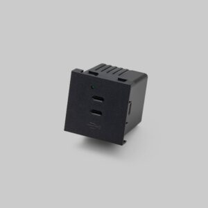 Moduł USB C + C Quickcharge 45 mm – Biały