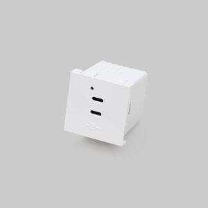 Moduł USB C + C Quickcharge 45 mm – Biały