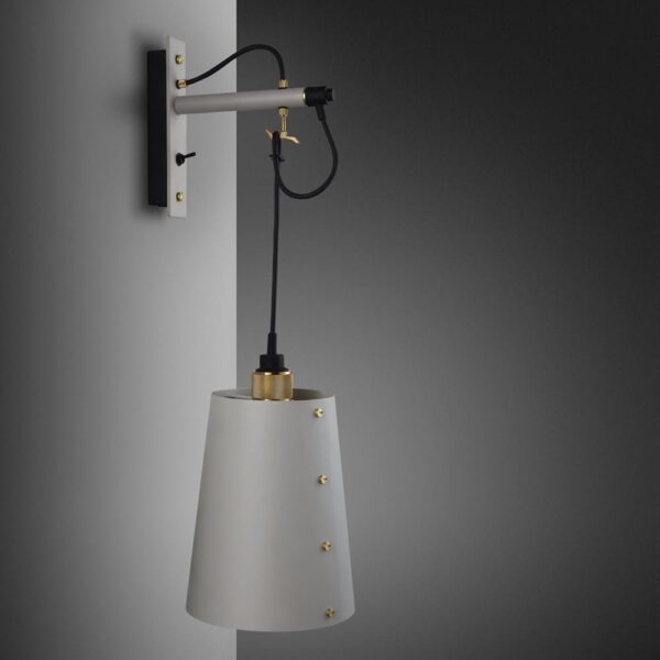 Lampa ścienna Hooked Cross L Szara z em – Szary