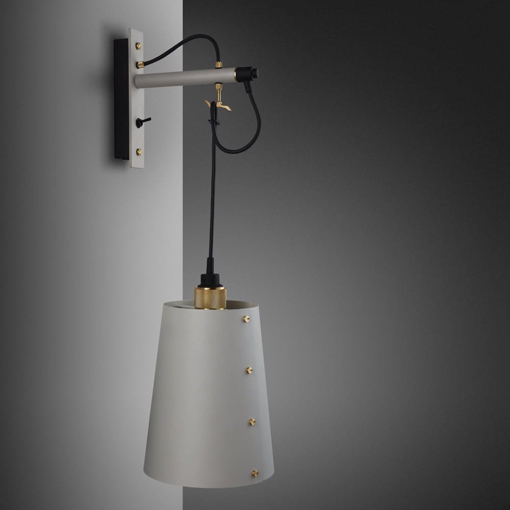 Lampa ścienna Hooked Cross L Szara z em – Szary