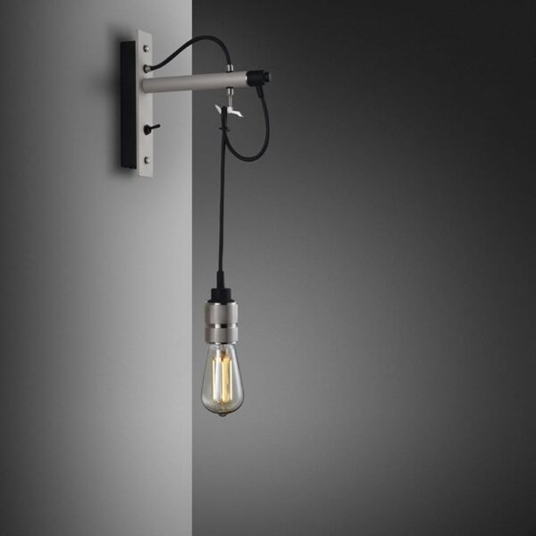 Lampa ścienna Hooked Nude Szara ze m – Szary