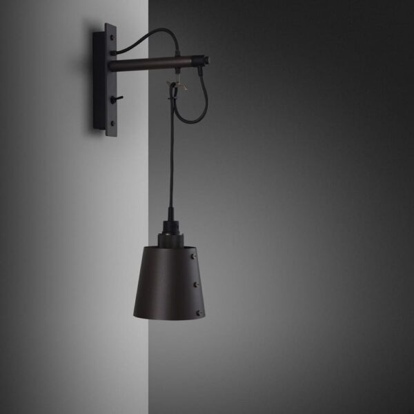 Lampa ścienna Hooked Cross S z Palonym Brązem