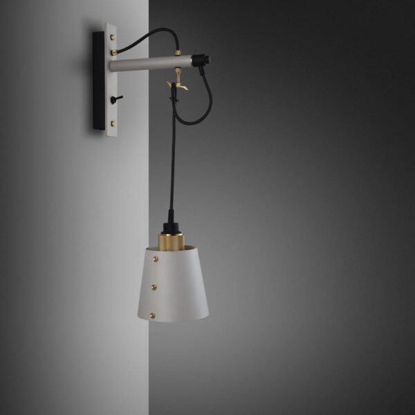 Lampa ścienna Hooked Cross S Szara z em – Szary