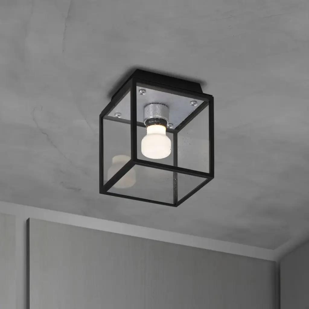 Lampa sufitowa Caged Wet S – Srebrny