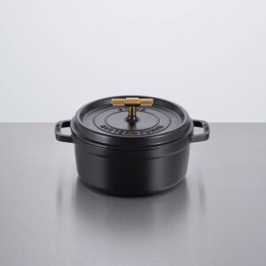 Garnek Cocotte Staub 3.7 L z m radełkowanym uchwytem – Czarny
