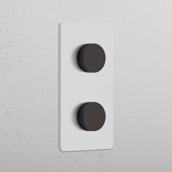Grove Wielopozycyjny ściemniacz x 2 w podwójnej ramce pionowej – Brąz do malowania