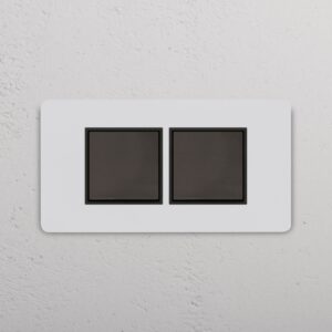 Grove 4-Module 2x Rocker Switch – Paintable Bronze, Czarny