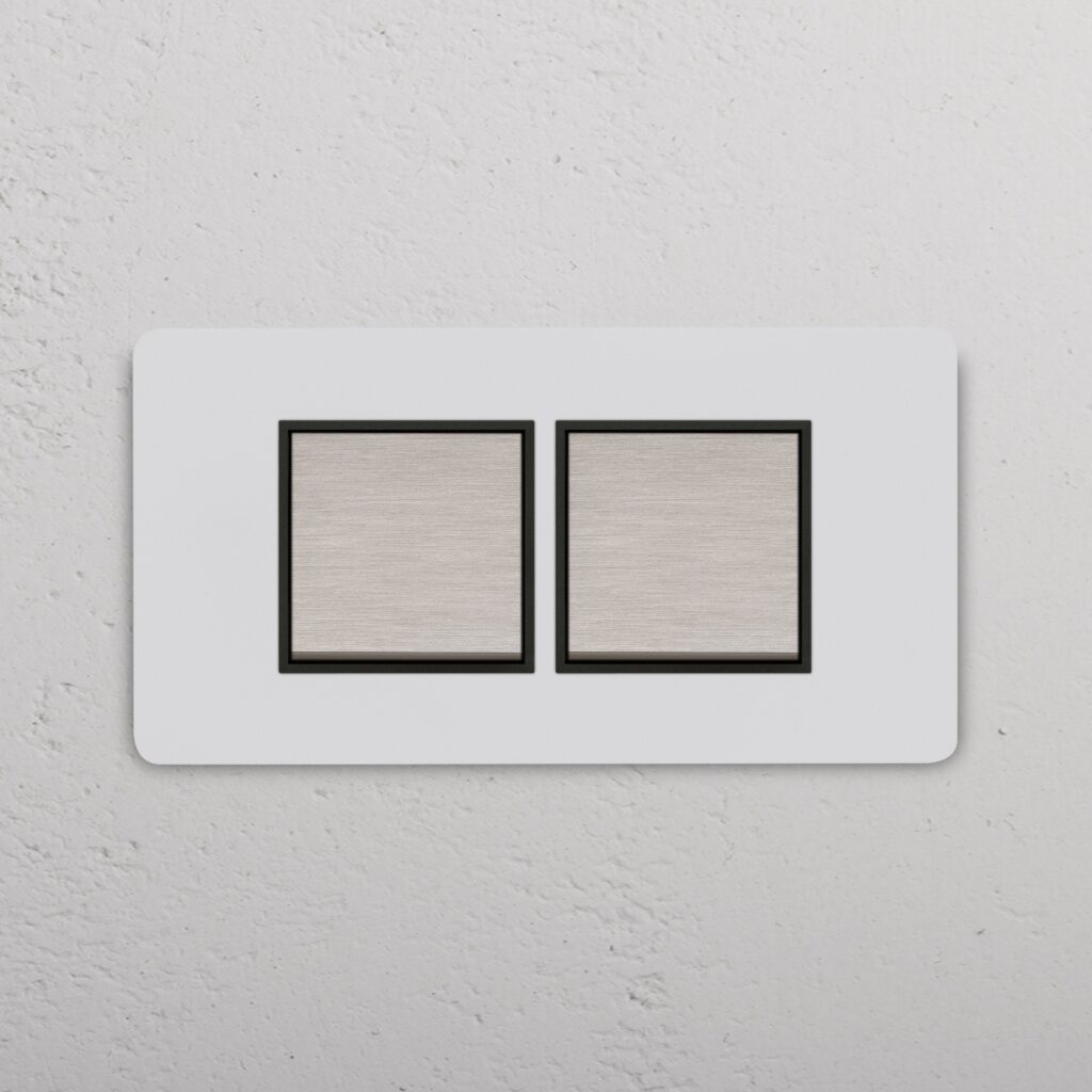 Grove IT Grove 4-Module 2x Rocker Switch – Paintable Satin Nickel Black