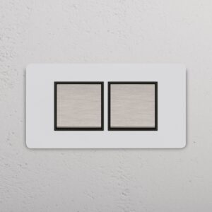 Grove IT Grove 4-Module 2x Rocker Switch – Paintable Satin Nickel Black