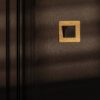 Kew Włącznik hotelowy w pojedynczej ramce – Antyczny mosiądz, Czarny