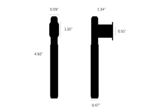 Uchwyt meblowy L-Bar Linear 125 – Srebrny