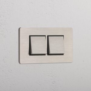 Grove 4-Module 2x Rocker Switch – Satynowy nikiel, Czarny