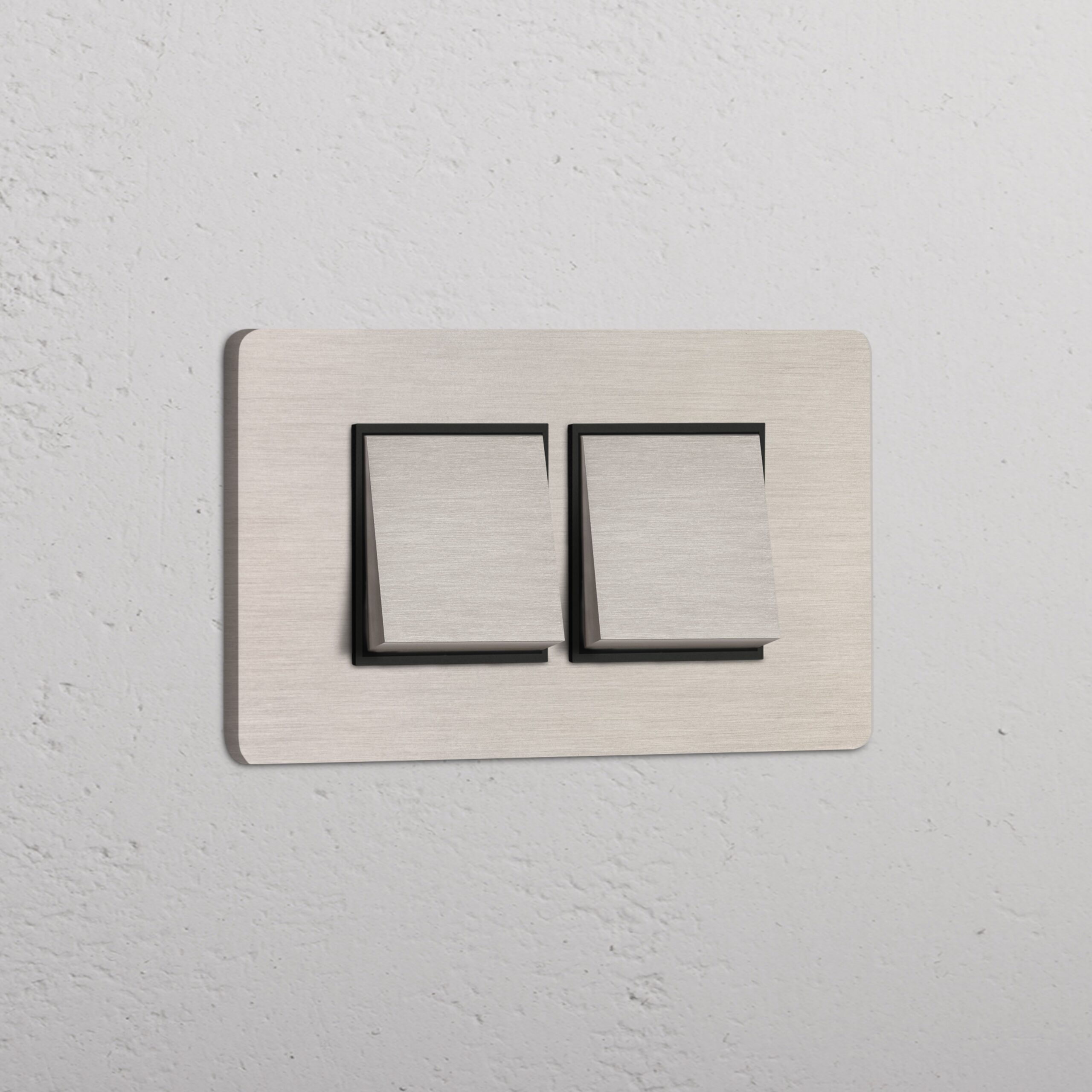 Grove 4-Module 2x Rocker Switch – Satynowy nikiel, Czarny