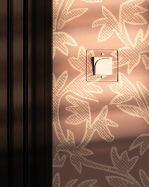 Kew Włącznik hotelowy w pojedynczej ramce – Przezroczysty, Biały