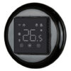 Podtynkowy termostat ogrzewania czarny z ramką ceramiczną z WiFi, programowalny na 7 dni