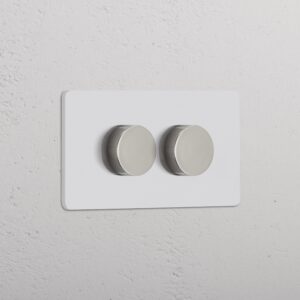 Grove 4-Module 2x Dimmer Switch – Paintable Polished Nickel